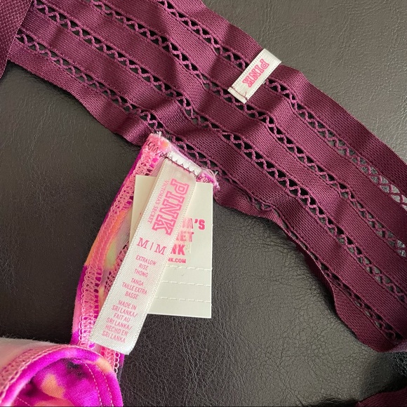 NWT PINK Extra Low Rise Thong - Picture 3 of 3